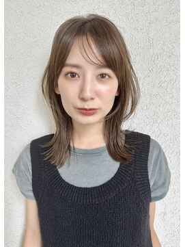 ガーデン オオタカノモリ(garden otakanomori) 小顔前髪×ベージュカラー×くびれミディ×レイヤーカットb