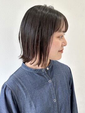 フォーク FOLK 【FOLK】赤みなしダークグレージュ☆似合わせ外ハネボブ♪