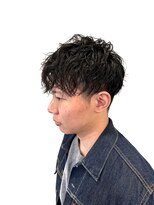 銀座マツナガ 浅草店 20代30代ツーブロックマッシュ刈り上げスパイラルパーマ