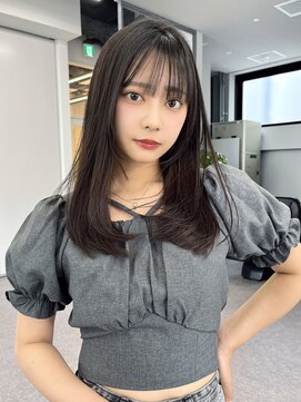 ロンドローズ 名古屋(Lond damaskRose) ブリーチ 学割 オリーブベージュ レイヤーカット リタッチ813