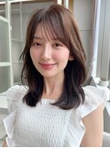 ☆小顔ワンカールレイヤーカットデジタルパーマチェリーブラウン
