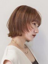 シスタ(SISTA)&nbsp;外はねくびれボブオレンジブラウンオレンジベージュ【自由が丘】