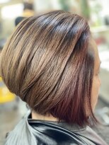 ティービーケー 鶴見店(TBK) 大人ショートヘア 白髪ぼかし 白髪染め 丸みショート