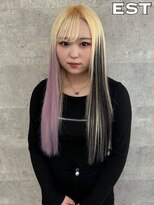 エスト 大阪梅田(EST) レミー100%/53cm☆シールエクステ60枚+ブリーチカラー