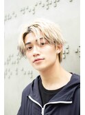 ヘアカラー抜きっぱなし　ブリーチデザインk