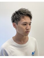 グランツ 天神赤坂(GLANZ)&nbsp;ホワイトメッシュ/刈り上げショート/短髪/アップバング/メンズ