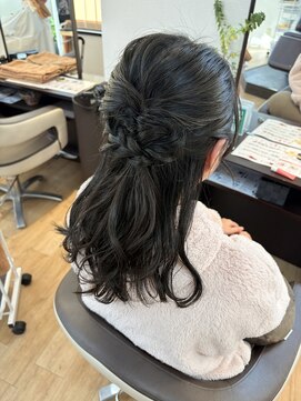 パーティー仕様！ハーフアップ！