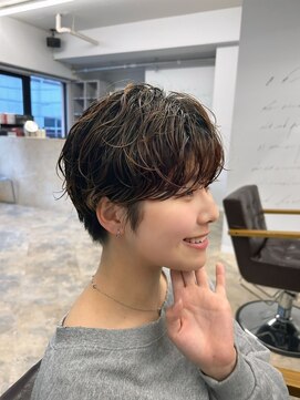 ジュベ(juve.) 大分ショートボブ顔まわりレイヤーカットパーマ