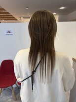 アズールサン 草加西口店(azule-sun)&nbsp;ダブルカラー,アッシュベージュ,ロングウルフ,ブリーチ【草加】