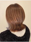 外ハネボブ髪質改善くびれ透明感カラー