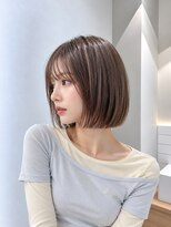 フォト 新宿三丁目(foto) 髪質改善縮毛矯正地毛風ストレート切りっぱなしボブ