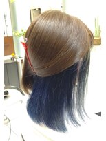 ヘアースタジオ ジェイワン(hair studio J ONE) インナーカラー ネイビーブルー