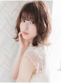 【ROMA】最旬くすみピンク/デジタルパーマ小顔無造作カールロブ