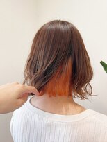 アローズ 久留米店(arose)&nbsp;インナーカラー×大人可愛いひし形小顔外ハネボブ☆20代30代40代