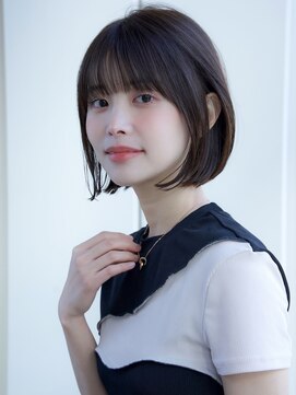 エインアンリー 表参道(AIN.ANLY.) 前髪あり耳掛けボブ20代30代40代【AIN.表参道】川原大地