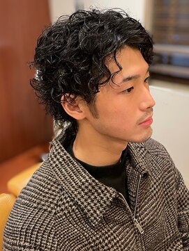 スカイ 亀戸店 (sky) ハイライト/マッシュパーマ/アッシュブラック<理容室>[亀戸]