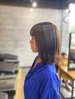 ソイクフ(SOY KUFU)&nbsp;大人可愛い20代30代40代◎シアーカラー外ハネカールセミディ