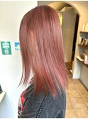 ワンブリーチでハイトーンサクラピンクカラー