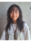 スパイラルパーマロングウェーブ