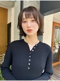 大人ボブウルフ/イルミナカラー/20代30代/くびれヘア