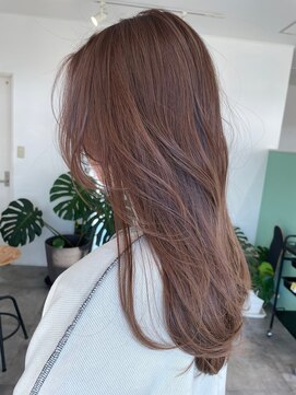 ヘアーメイク チョコ(hair make choco) 30代・40代・50代ミルクティーベージュ×レイヤーセミ