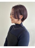 ショートカット丸みショート耳掛けハンサムショートひし形小顔