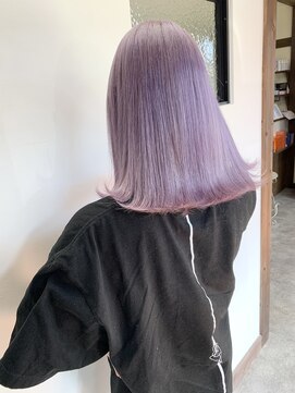 ガルボ ヘアー(garbo hair) ハイトーン 10代 20代 ブリーチ ダブルカラー ペールパープル