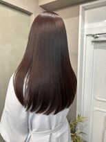 ファビ 渋谷(Fab)&nbsp;くびれヘア/暗めカラー/アプリコットオレンジ/縮毛矯正