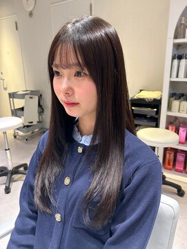 アム(amu) シースルーバング/顔まわりカット/髪質改善酸性ストレート