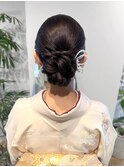 着物ヘア シニヨン