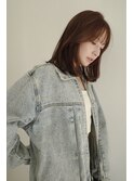 20代30代/ミディアムレイヤー×ブラウンカラー