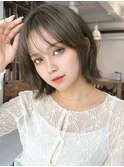 《Agu hair》小顔レイヤーボブ×フォレストグレージュ