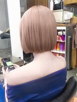 ミラ 新宿(MILA)&nbsp;透明感ブリーチダブルカラー/切りっぱなしハイトーンボブ/新宿