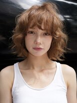 ノラ シブヤ(NORA)&nbsp;小顔ミディアムパーマミディアムデジタルパーマボブパーマ前髪