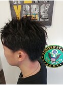 2ブロック　男性　ショートヘアー