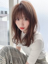 小顔レイヤー（くすみブルーミニウルフデジタルパーマ