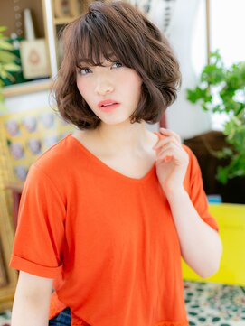 カバーヘア イヴ 戸頭店(COVER HAIR EVE) バレイヤージュアシンメトリー小顔ミニボブh戸頭20代30代40代!