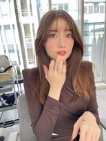 ラル 立川(lar)&nbsp;くびれレイヤーベージュ_カーキグレージュフェザーバング