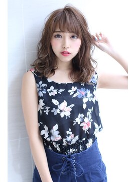 オーロ 緑地公園店(ORO) 似合わせカットアッシュブラウンの大人かわいい小顔セミディ