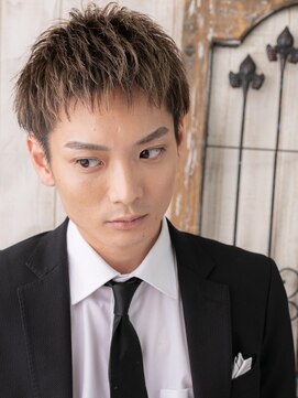 モッズヘアメン 札幌月寒店(mod's hair men) 外国人風メッシュカラーのツーブロックショートn札幌月寒