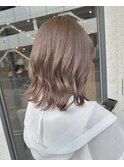 ニュアンスカラー_グレーベージュ_ハイトーンカラー