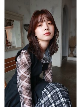 トレンチ(TRENCH) ワンレン レイヤー 小顔 ブラウン