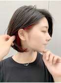 インナーカラーで遊ぶボブスタイル｜30代40代50代