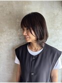 毛先カラー×グレージュ