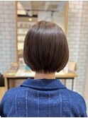 ショートボブ×ブラウン