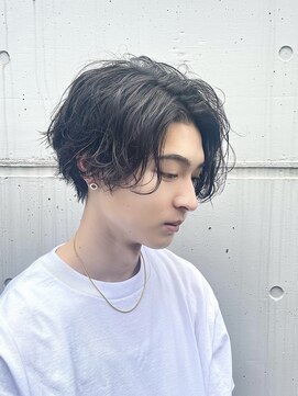 アンサー 渋谷(ANSWER) 渋谷波巻きスパイラルパーマシャドウパーマメンズセンターパート