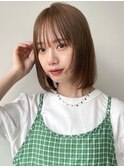 ボブ/レイヤーカット/顔周りカット/透明感カラー
