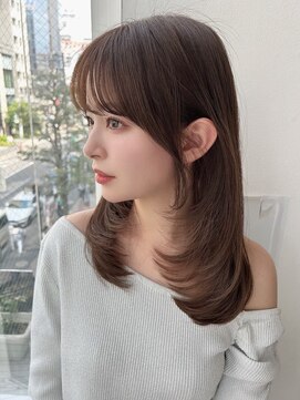 バイオレット 表参道店(Violet) 【面長補正効果】小顔ヘア顔周りカットぱっつん前髪