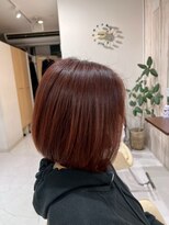 ハイレート ウニクス川越店(Hairate)&nbsp;【Hairate本川越】レッドブラウン／前下がりボブ