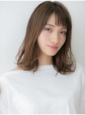 ラテグレージュ抜け感毛先パーマくびれレイヤーX北浦和20代30代